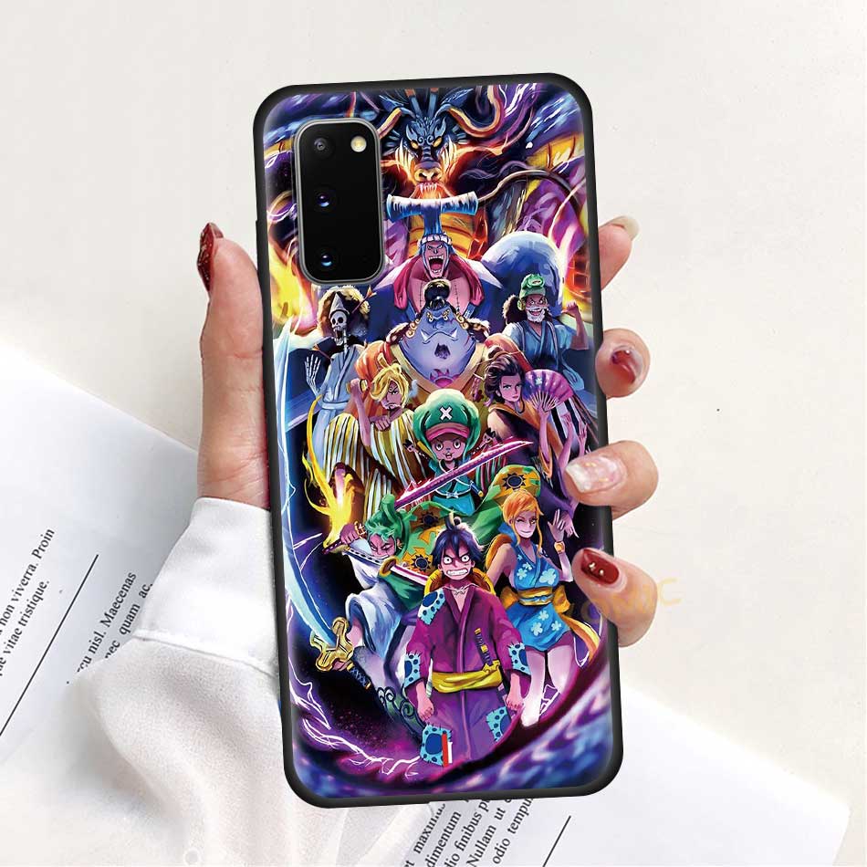 Цельный чехол с рисунком аниме для Samsung Galaxy S20 FE S21 S10 Note 20 Ultra S9 Plus S8 10 Lite S10e 9, черный чехол для телефона