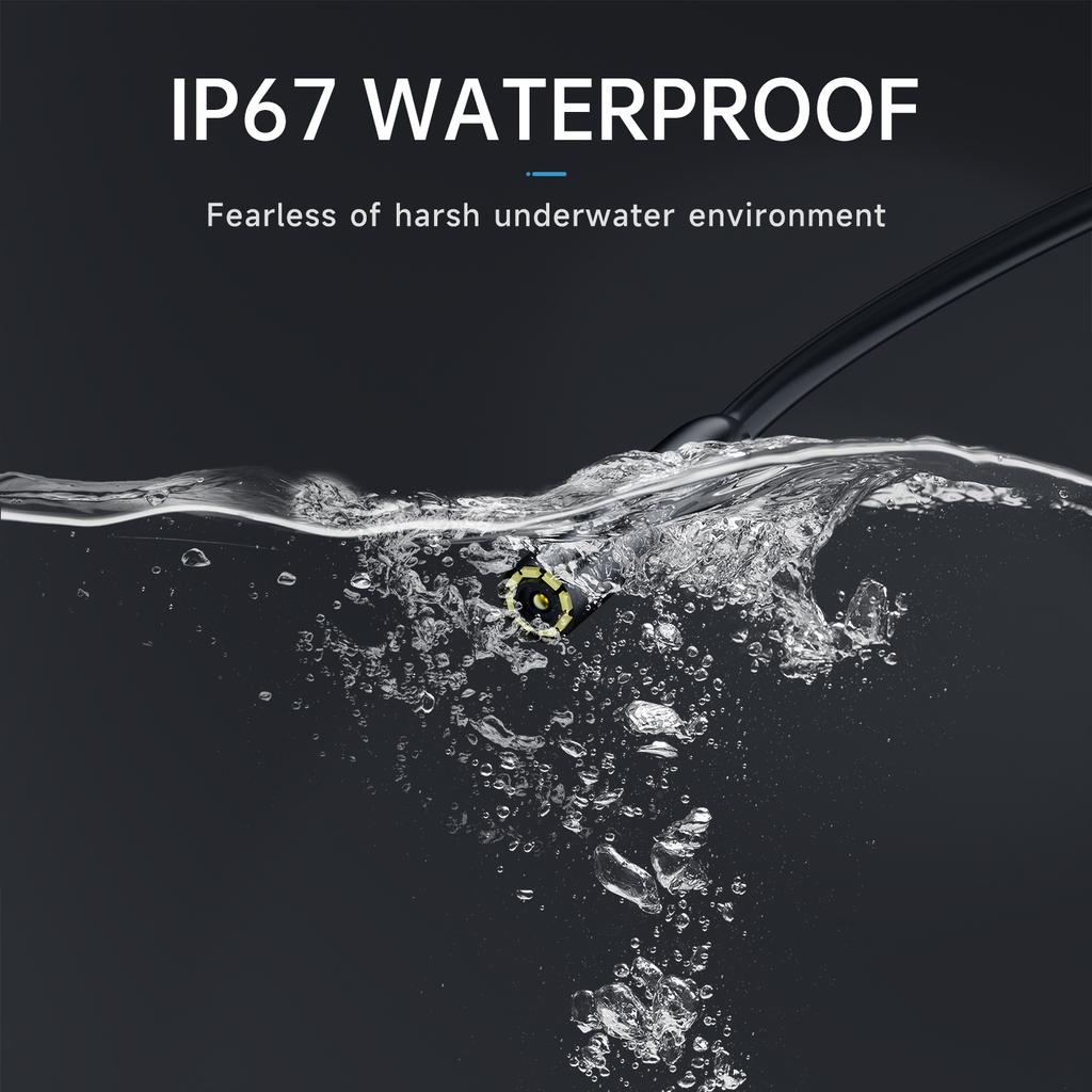 Двойная линза бороскоп эндоскоп камера с подсветкой 1080P канализационная камера с 4,3-дюймовым ЖК-экраном