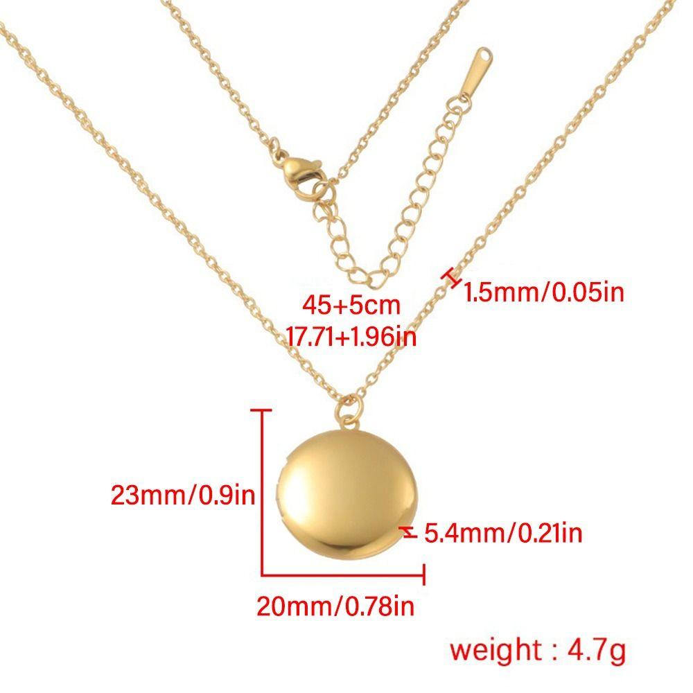 Jewelry Gift Necklaces Round Photo Frames Pendant Creative Photo Picture Locket  For Women