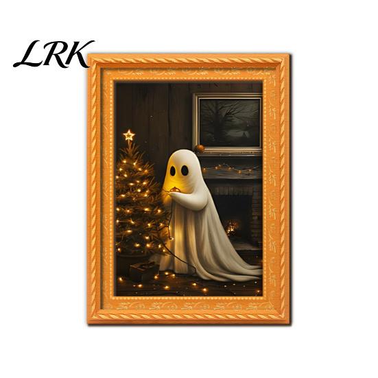 Магниты для крепления фото на холодильник, Маленькая фоторамка на холодильник, Магнитное украшение в виде смешного призрака, Винтажное сезонное украшение, Мини-золотая рамка для холодильника