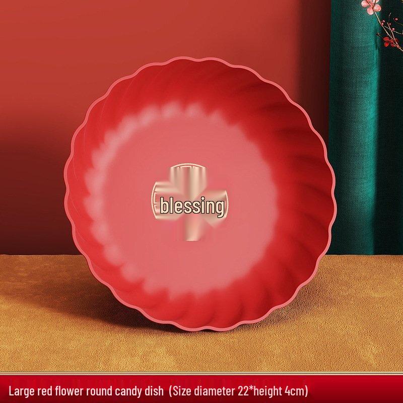 ZISIZ Wedding Red Celebration Plates Set