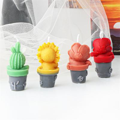 Мини цветочный горшок силиконовая форма для малыша-Милый малыш форма для ароматической свечи-форма для гипса диффузионного камня для малыша-форма для изготовления свечей