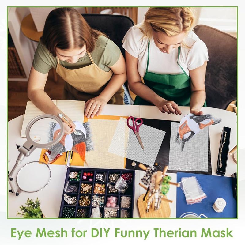 12 шт. Набор материалов для маски-сетки для глаз «Сделай сам» Пластиковые листы-сетки для глаз для рукоделия, изготовления разделителей, набор аксессуаров для маски