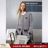Sweet Bowknot Jacquard Knitted Cardigan