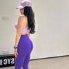 Pants European and American Style Seamless Tight-Fitting Butt-Lifting Fitness Pants for Women, Hip-Enhancing Outdoor Sports Long Pants