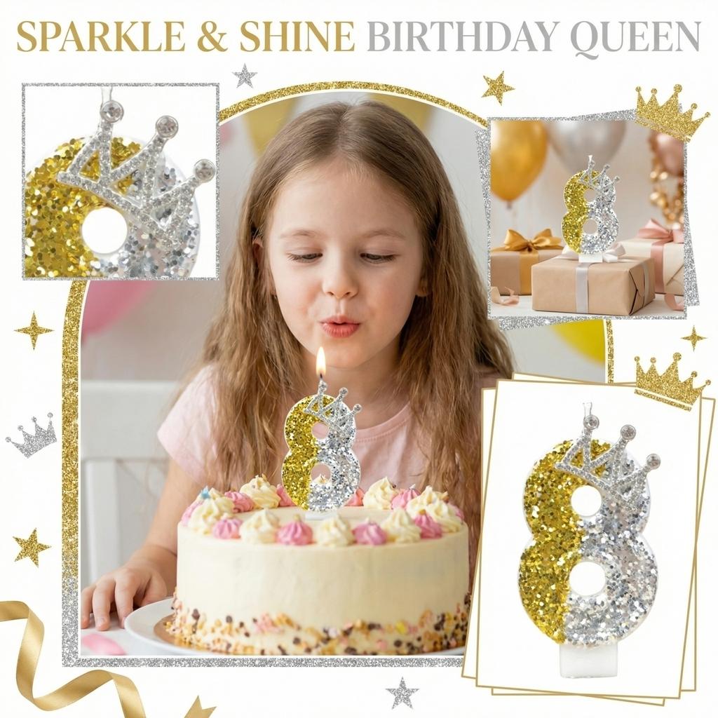 Fashion Cartoon Creative Birthday Candles Party Digital Candles