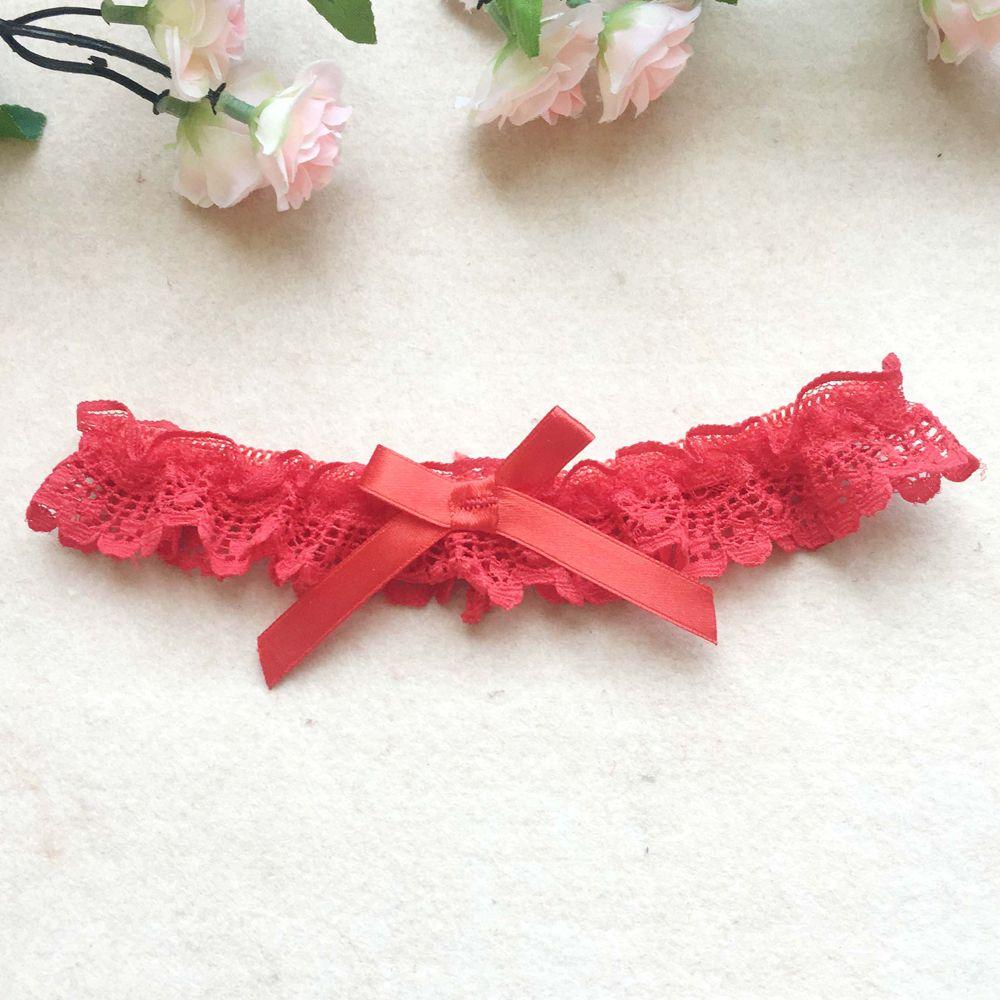 Wedding Garter Lace Floral Sexy Leg Garter Belt White Bowknot Bridal Lingerie Lace Leg Ring Loop Party Cosplay Suspender