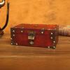 Retro Style Wooden Storage Box With Password Lock For Bedroom Organization