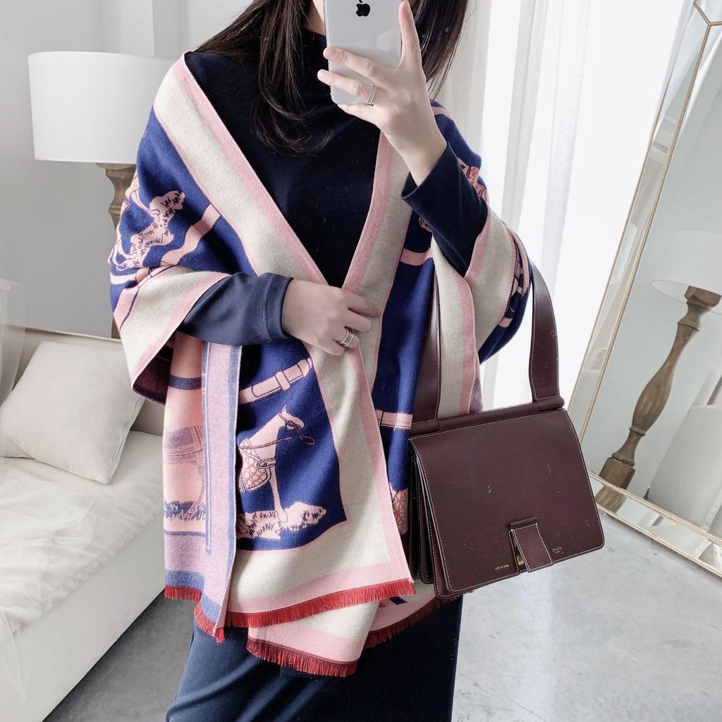 Winter Cashmere Scarf Lady Design Luxury Brand Warm Pashmina Blanket Wraps Women Shawl Female Decoration Thick Foulard