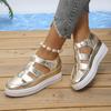 Women Sandals Summer New Wedges Heels Platform Sandals Women Hollow Out Gladiator Sandals Summer Thick Sole Shoes for Women
