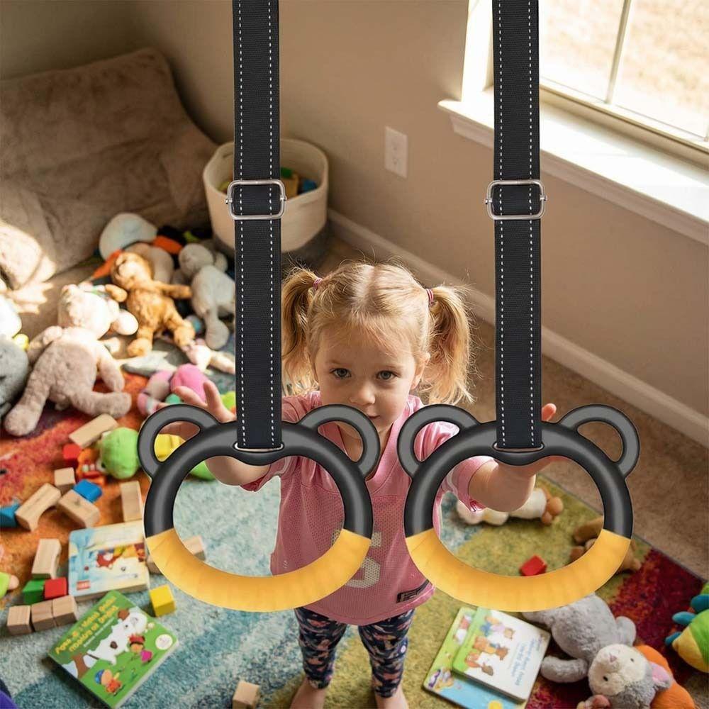 Non-Slip Pull Up Bar With Straps Fitness Exercise Ring Gymnastic Rings Gymnastics Practice