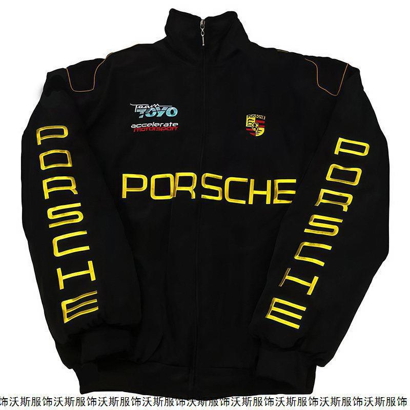 Men Women Motorcycle Racing Style Windproof Jacket Casual Biker Coat Lightweight Embroidered Retro Sport Outerwear