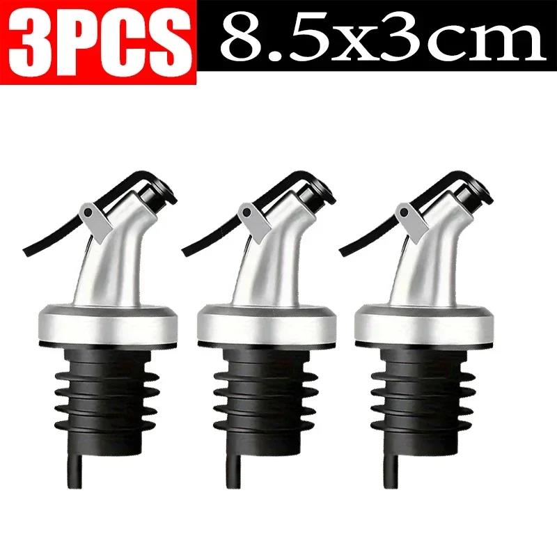 1-10pcs Oil Bottle Stopper Rubber Lock Plug Seal Leak-proof Food Grade Plastic Nozzle Sprayer Wine Vinegar Spouts Kitchen Tools 5