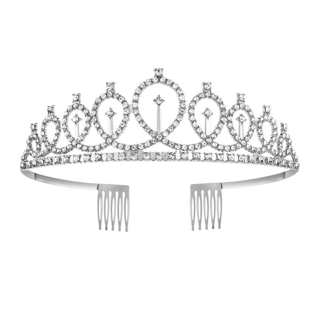 Birthday Rhinestone Crown Headband Princess Tiara Bride Wedding Crown Adult Headband Diamond Children