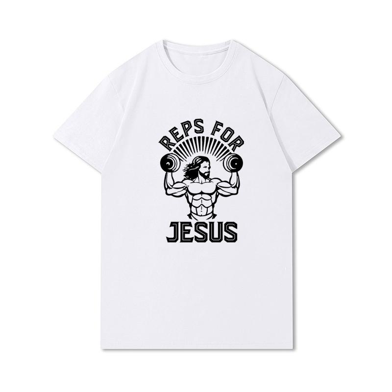 Футболка большого размера «Я люблю Иисуса» Христианская вера Унисекс Повседневные хлопковые топы Персонализированная печать Уличная одежда Подарок для любителей Иисуса Футболка