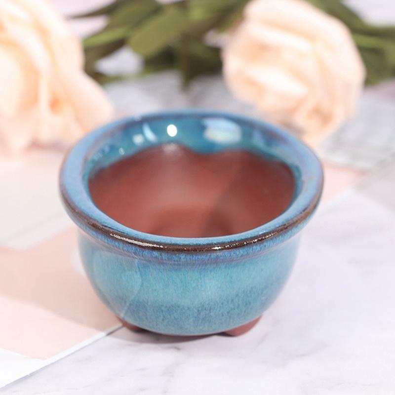 Цветочный горшок с фиолетовым песком, миниатюрные горшки, бонсай, цветочный горшок, керамическая ваза ручной работы, завод, домашний декор