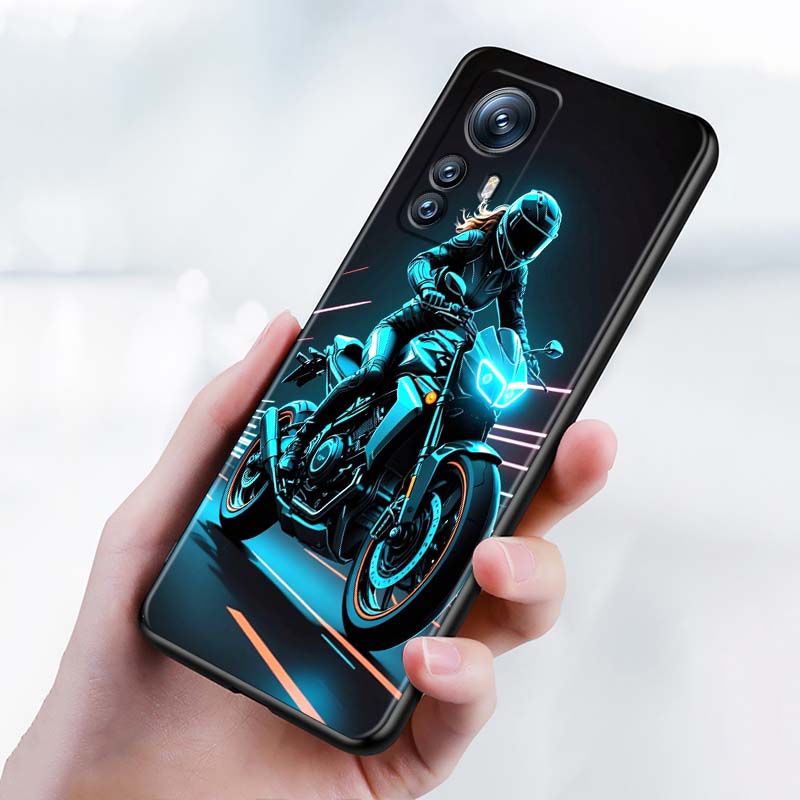 Модель Rider Cool Для Xiaomi Mi 15 14 13 13T 12 12T 12S 11 11i 11T Pro Ultra Lite 5G Черный Мягкий Чехол для Телефона