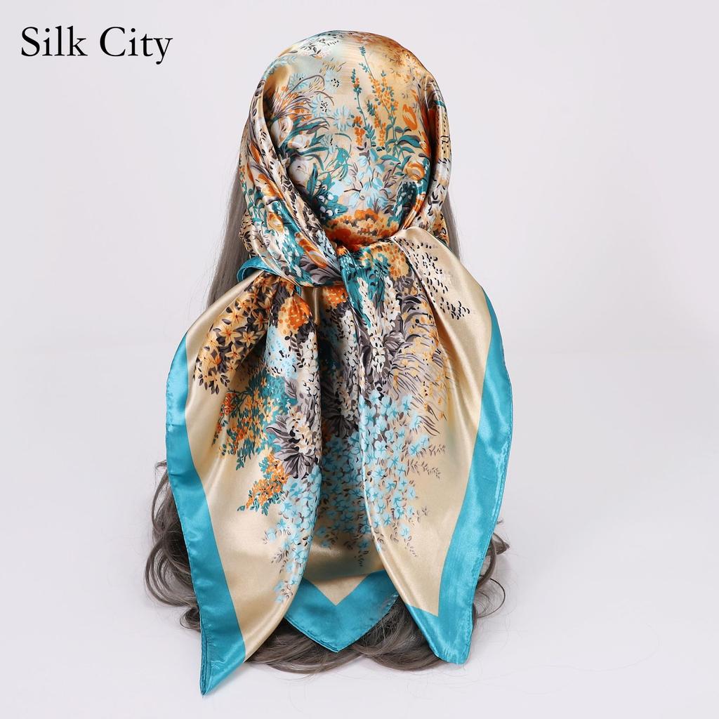 High-quality Luxurious Silk Scarves Headband Scarfs Neck Scarf For Women Chain Silk Scarf Women's Decorative Shawl
