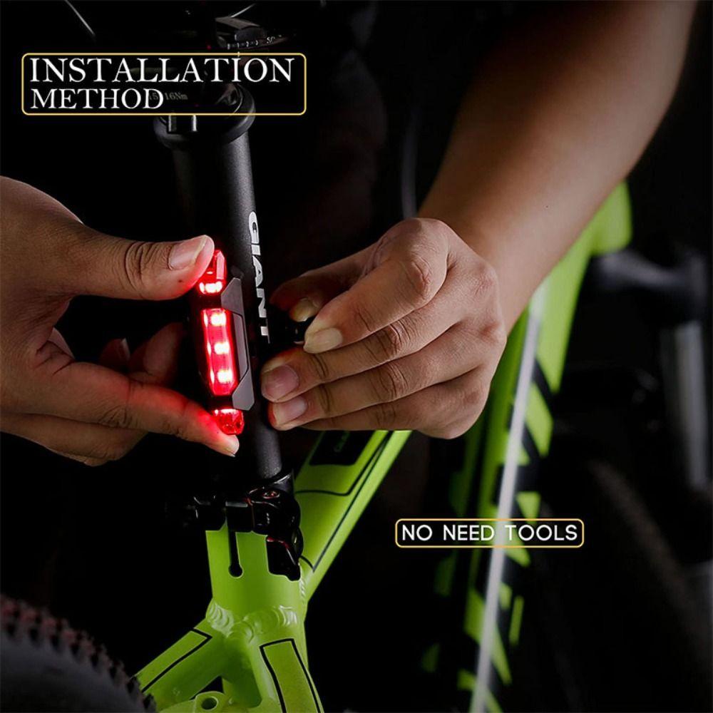 Flashing Rear Bicycle Light USB Rechargeable Cycling Taillight Fashion Bike Light