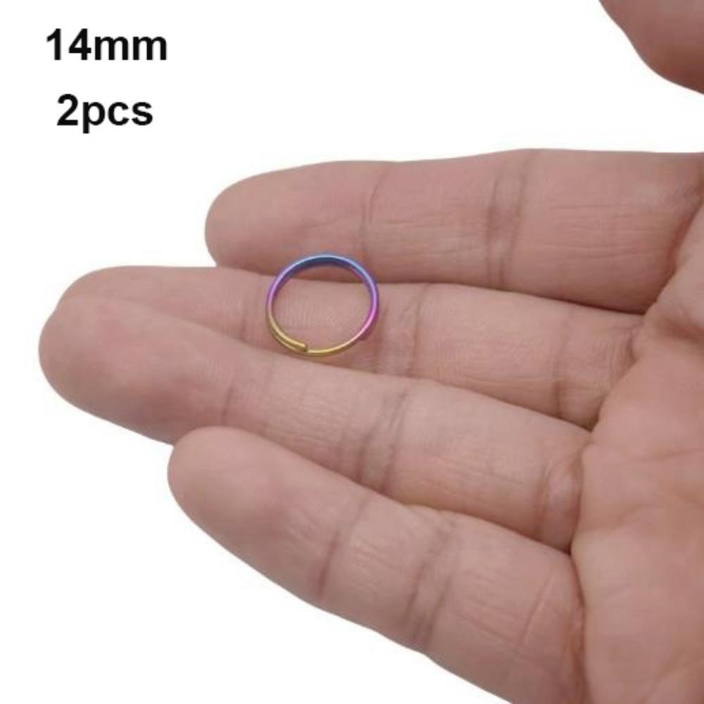 2 шт. Разных размеров Титановый сплав EDC Брелок для ключей Портативный держатель для ключей Кемпинг Путешествия Подвесной инструмент