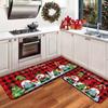 Christmas Decoration Floor Mat Two-piece Kitchen Absorbent Carpet for Door Entry Non-slip Door Mat