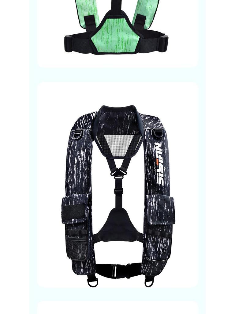 Надувной спасательный жилет Yasi'an - Легкий жилет с высокой плавучестью для взрослой морской рыбалки