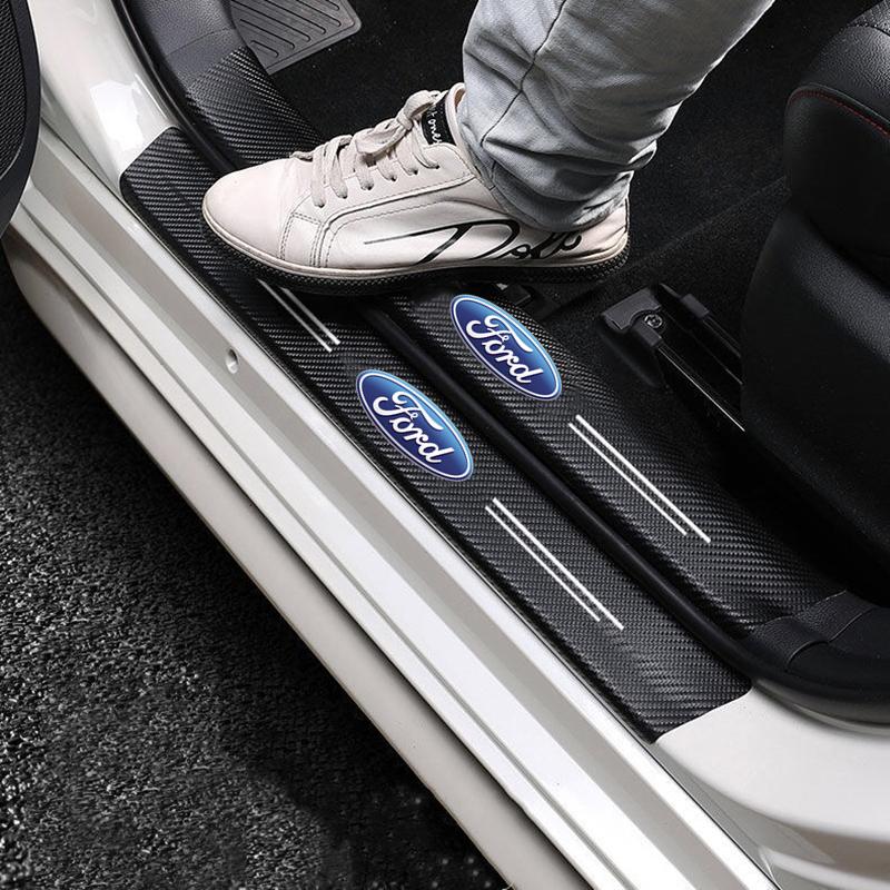 Car Door Sill Stickers Threshold Protector Film Wear Resistant For Ford Focus mk2 mk3 mk4 Fiesta mk7 Transit custom Accessories