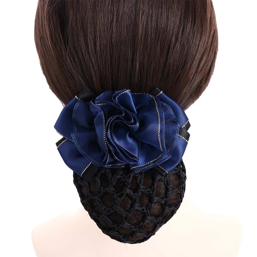 Hair Accessories Sweet Hotel For Girls Hair Clip Female Hairgrips Cover Net Floral Spring Clip Ponytail Clip Korean Bun Snood