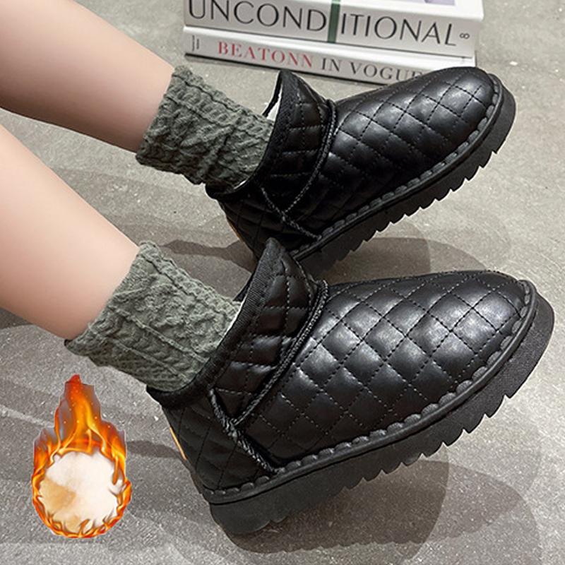 Новые детские кожаные зимние ботинки, водонепроницаемые и теплые хлопковые ботинки, осенне-зимняя обувь из бархатного хлопка