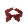 Clavicle Chain Velvet Collar Necklaces Love Heart Pearl Pendant Choker Christmas Bow Choker  Women