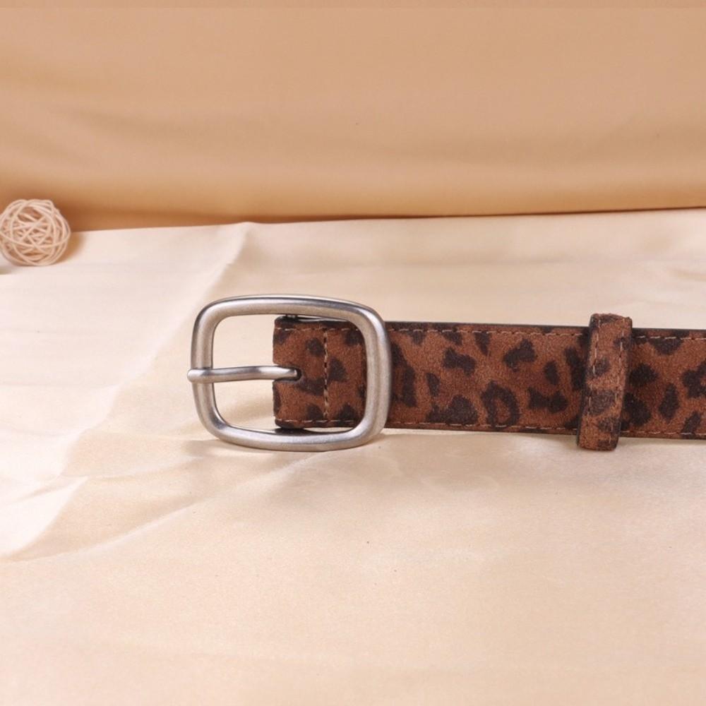 Leopard Print Waist Belt Needle Buckle Fashion Belt Retro Women's Belt Jeans Dresses