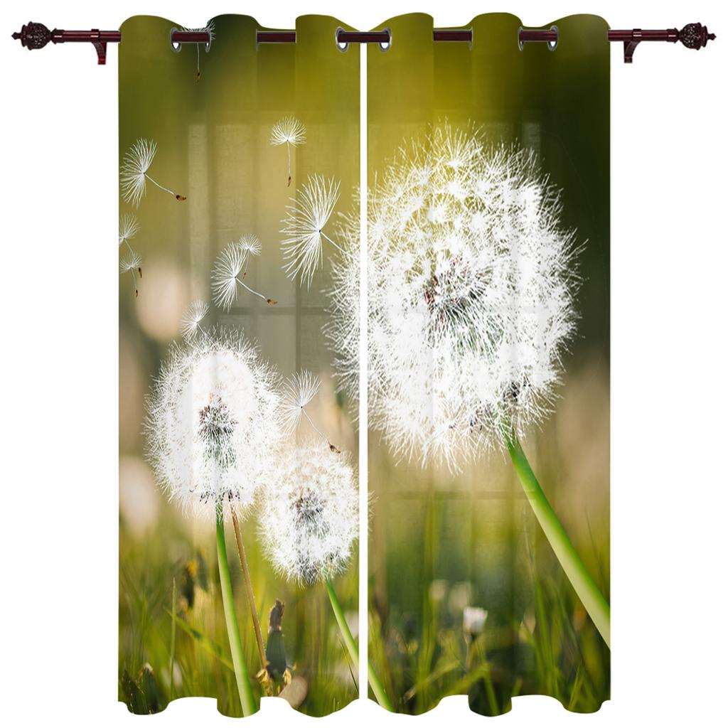 Одуванчик, бабочка, цветы, растения, животные, украшения, домашние шторы, товары для дома, занавеска для гостиной, спальни