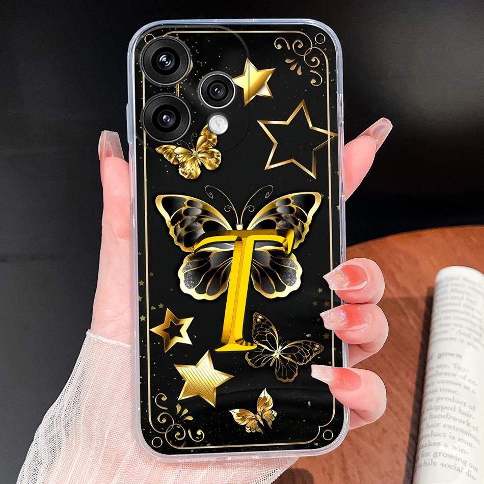 Чехол для телефона Oppo Reno 15 Pro Mini 15F 15C 5G Великолепные Звездные Буквы Ударопрочный Корпус Для Oppo Reno15 Мягкий Прозрачный Силиконовый Funda