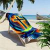 Radiant cross with waves Print beach towel, quick drying, suitable for travel, outdoor sports, jogging, the beach and swimming, gift