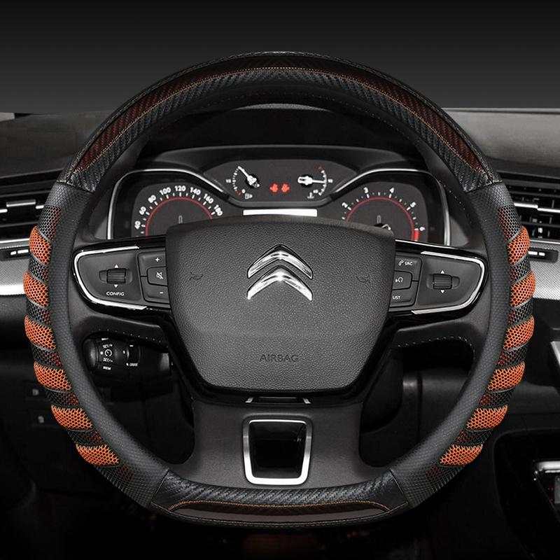 Car Steering Wheel Cover For Citroen C4 Cactus C3-XR Spacetourer 2017 2018 - C4 2010 2011 - D Type Steering