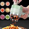 4 In 1 Handheld Electric Vegetable Knife Set,Portable Electric Vegetable Chopper,Mini Food Processor,Multifunctional Carrot Pepper Garlic Chopper