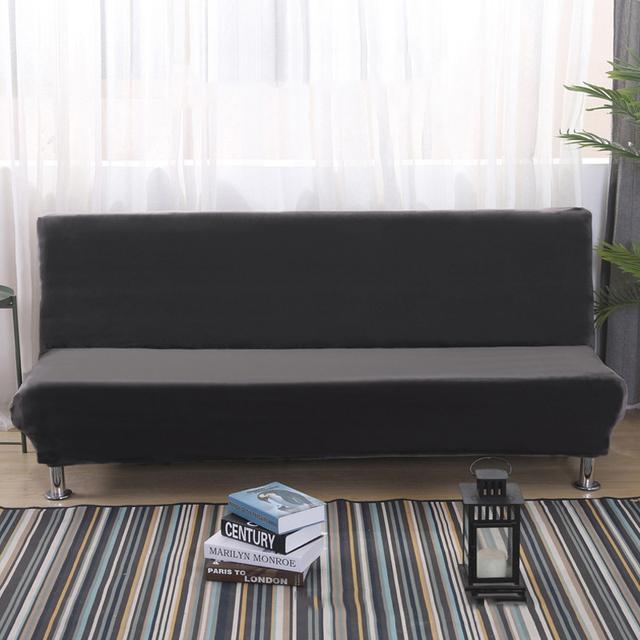 Плюшевый чехол для дивана-кровати, однотонный чехол «все включено» для дивана-кровати без подлокотника, чехлы для складного дивана-кровати, чехол для дивана