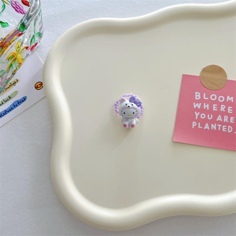 Sanrio Hello Kitty Кольца с бусинами Кольца с бусинами Аниме Аксессуары Подарки на день рождения для женщин Девочек