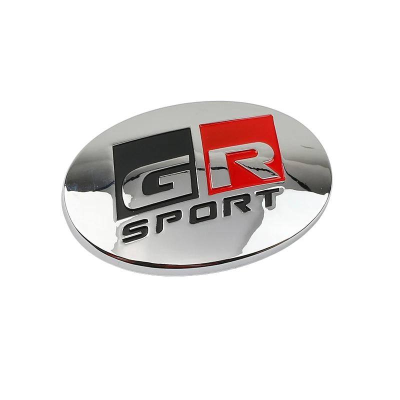 OELK1 Car Steering Wheel GR Sport Logo Cover Emblem Badge Decals Sticker For Toyota Supra Yaris 86 Prius RAV4 C-HR NOAH Corolla Camry