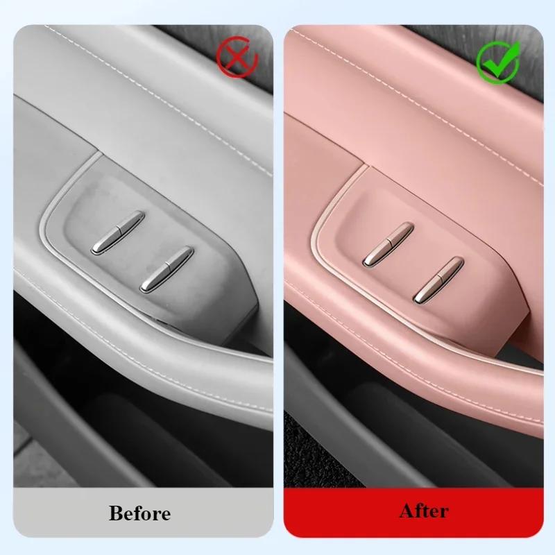 Silicone Pad on Door Storage Box For NIO ES8 2023-2024 Door Handle Pad Car Interior Decoration Modification Supplies Accessories