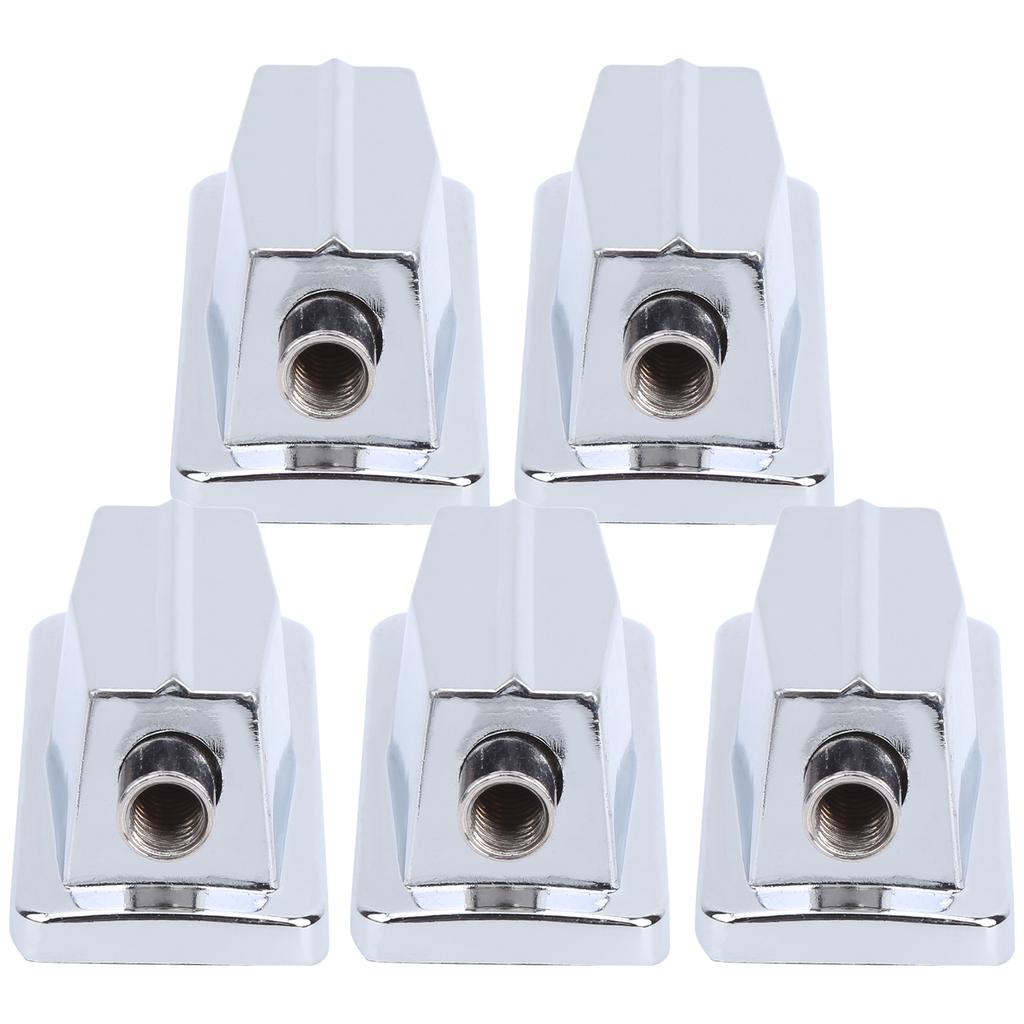 5 шт. Крюк-лапка для малого барабана, прямоугольный, хромированный, запасные части для бас-барабана, аксессуары