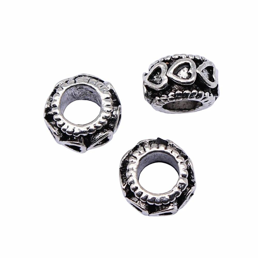 Бусины с большими отверстиями, свободные бусины-разделители, мужские аксессуары, украшения ручной работы для мужчин