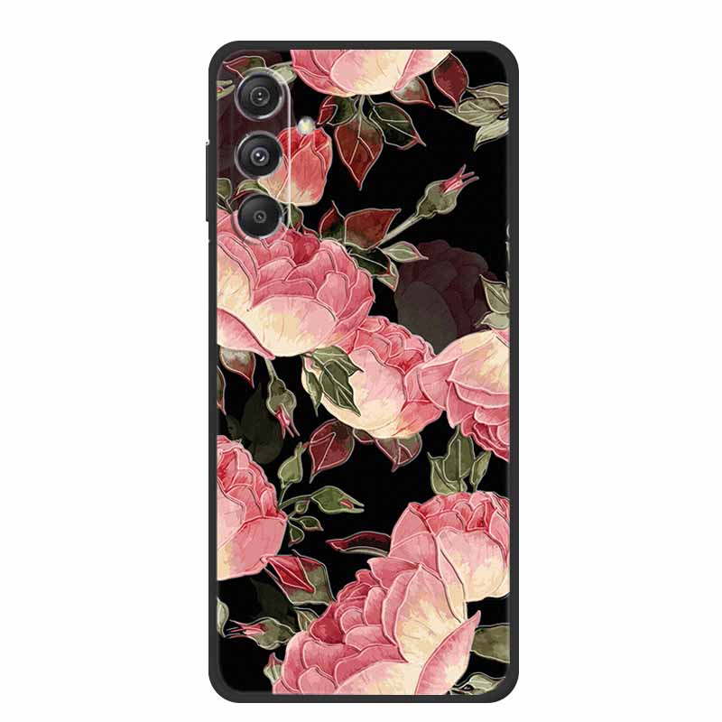 3D Emboss Case For Samsung Galaxy A16 5G Phone Case Coque Flowers Soft Silicone Back Cover For Samsung A56 A36 M16 F16 A26 Case