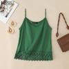 Женские летние повседневные кружевные топы на бретелях без рукавов
