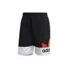 Originals Trefoil Tri-Color Logo Print Spliced Sports Casual Shorts Men Bottoms Black GJ6720