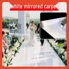 Белая Светоотражающая Свадебная Зеркальная Ковровая Дорожка-Подиум с Блестками