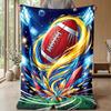 Football Crown Glory Theme blanket Lightweight Warm Flannel Blanket Decorative Throw Blanket for Home Decoration