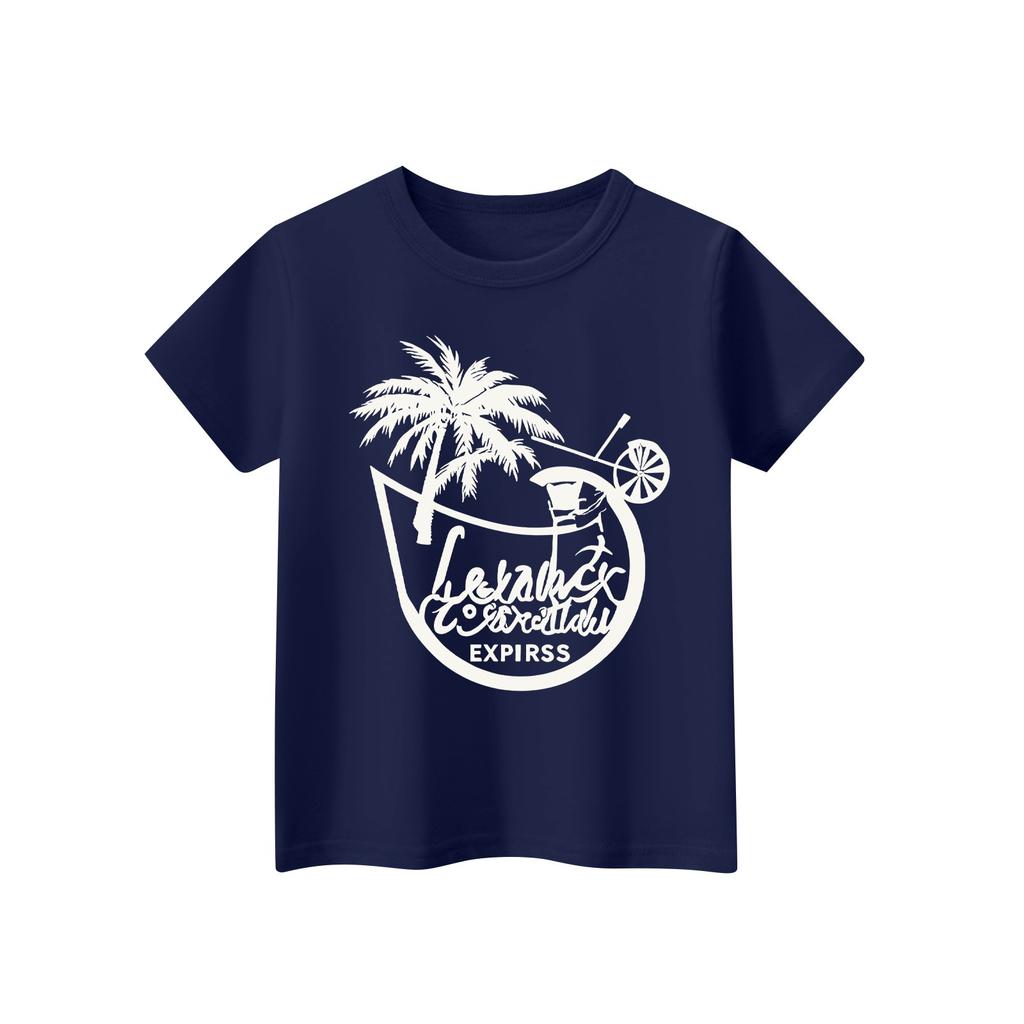 Детская футболка с коротким рукавом и принтом животных, повседневный топ