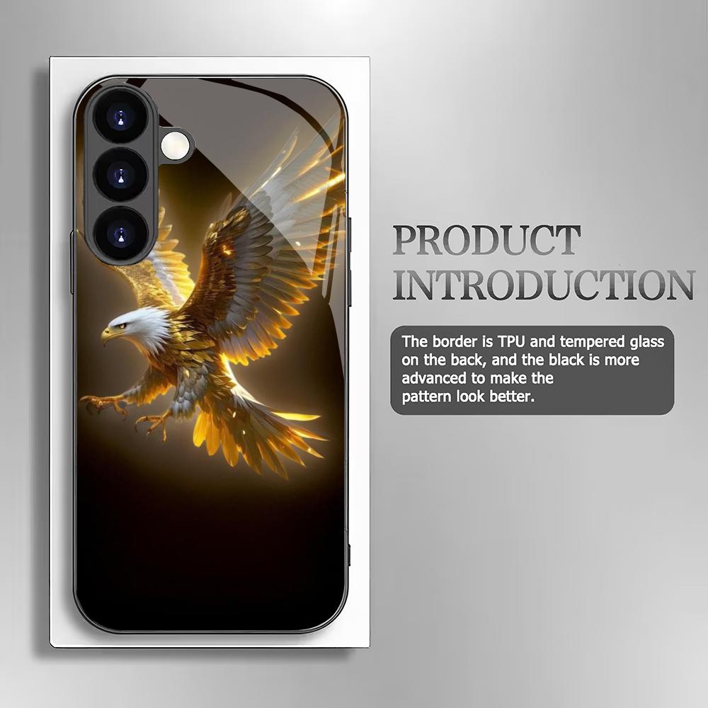 Закаленное стекло для телефона с дизайном орла, подходит для Samsung Galaxy S26 S25 S24 S23 S22 S20 FE/Ultra/Plus, устойчивое к царапинам