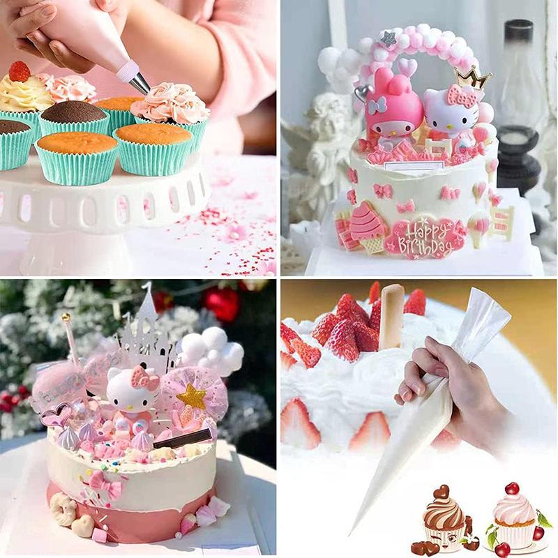 Disposable Piping Bags Kit Professional Cake Decorating Tools for Cupcakes Baking Fondant Pastry Cream Accessories 20/50/100Pcs